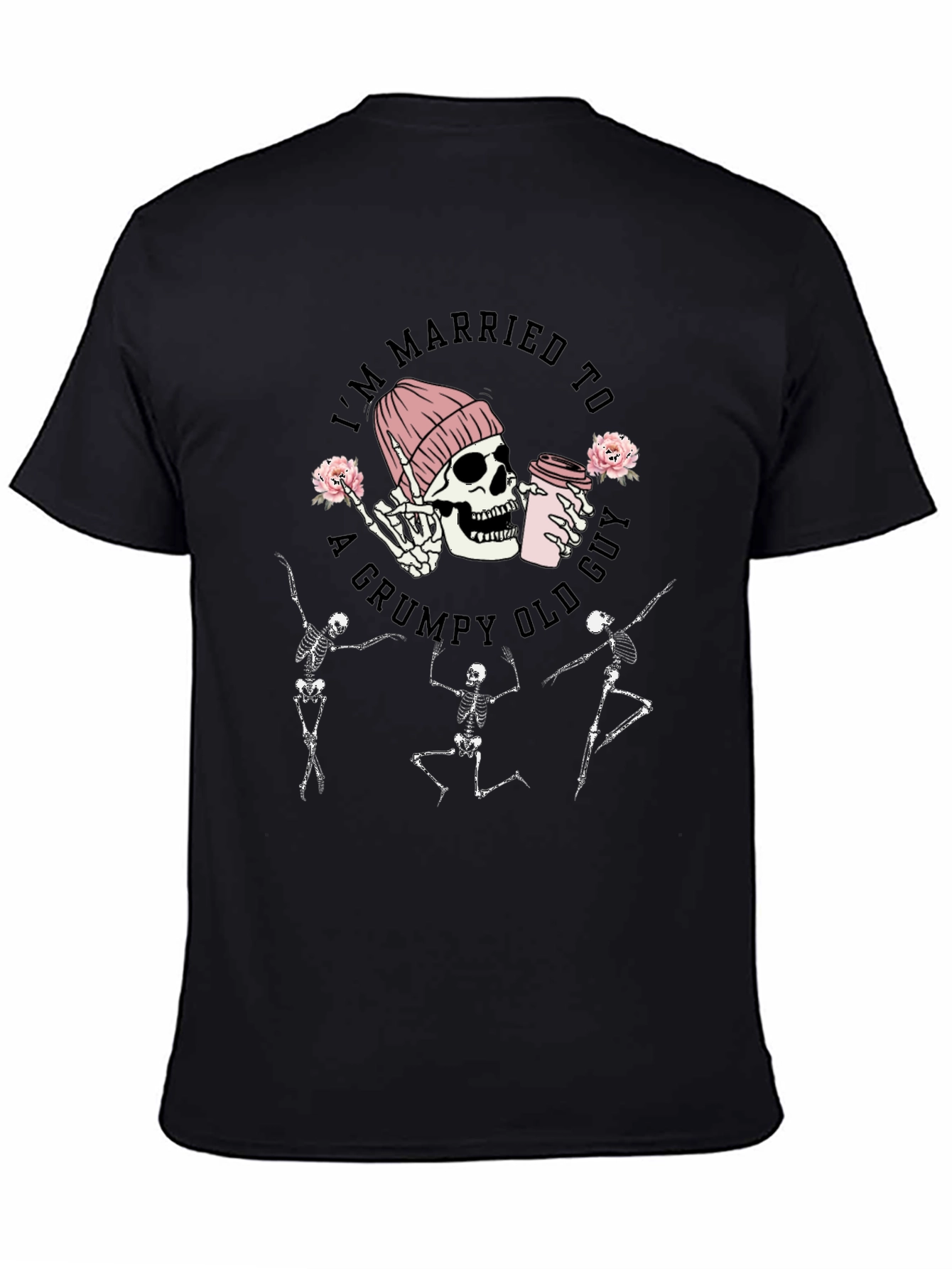 Grumpy Old Guy Skeleton Graphic Tee