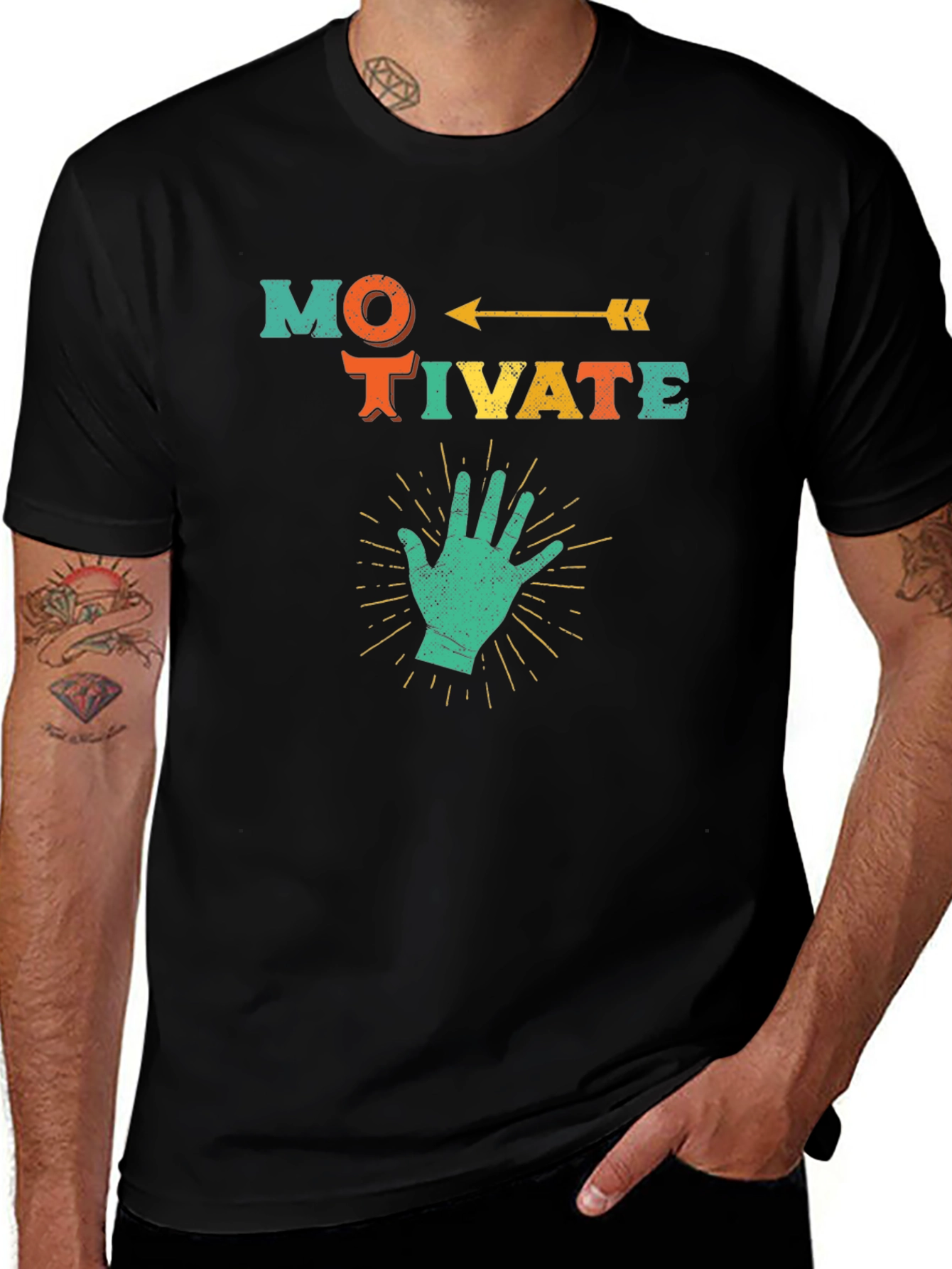 Motivate Graphic Tee - Positive Vibes!