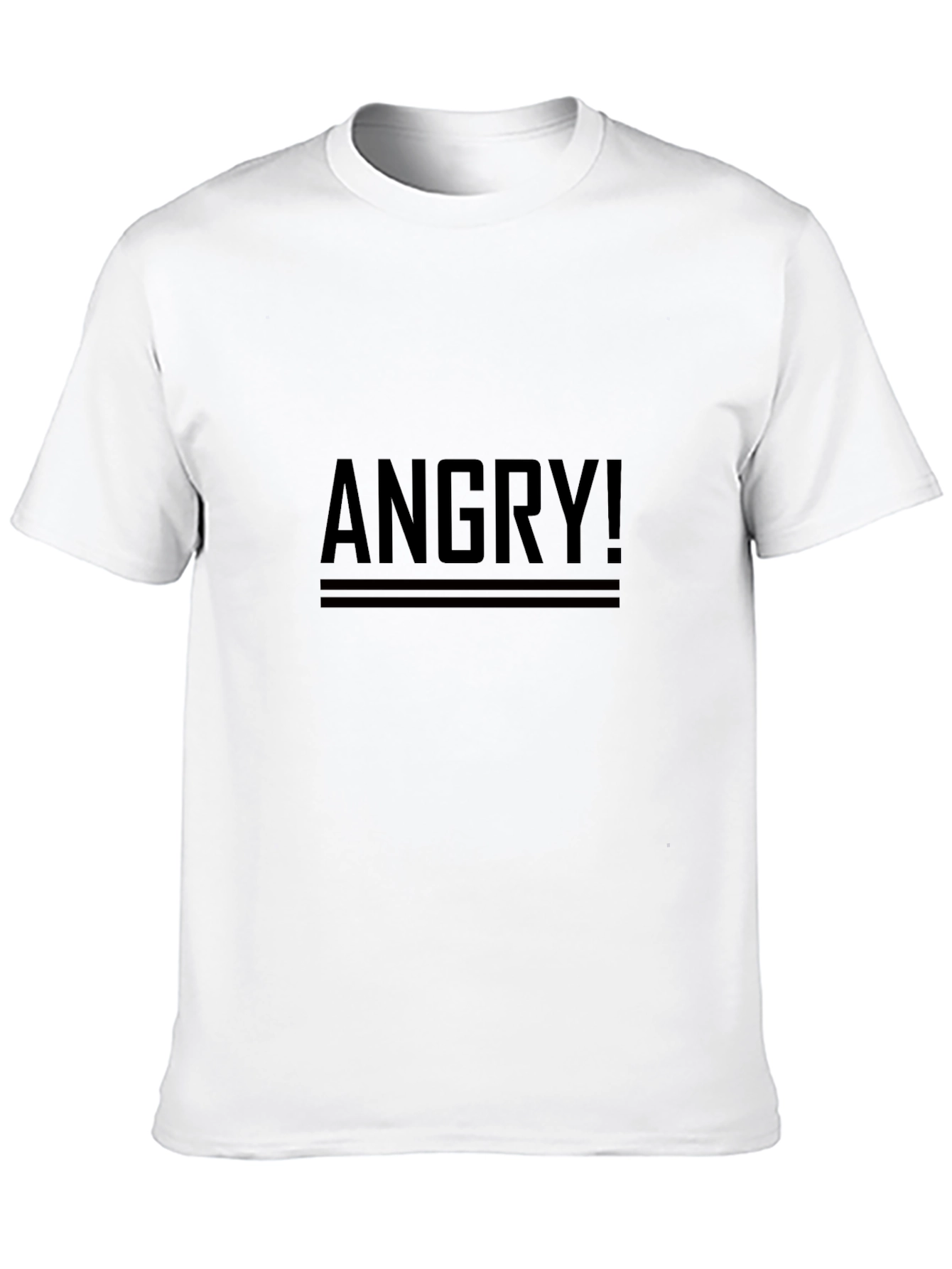 ANGRY! Graphic Print Black T-Shirt