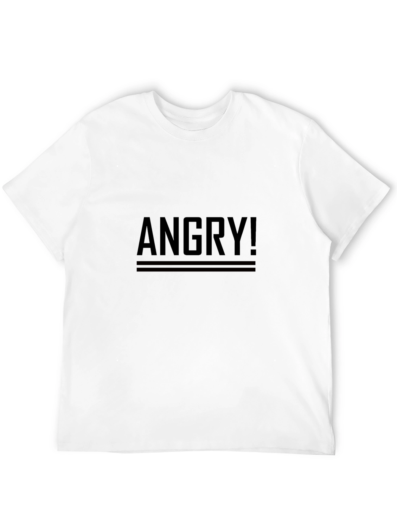 ANGRY! Graphic Print Black T-Shirt