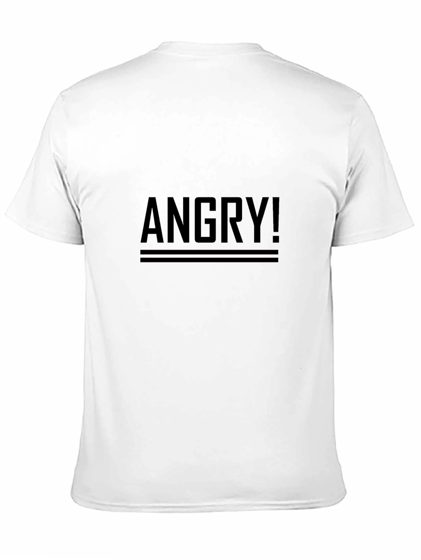 ANGRY! Graphic Print Black T-Shirt