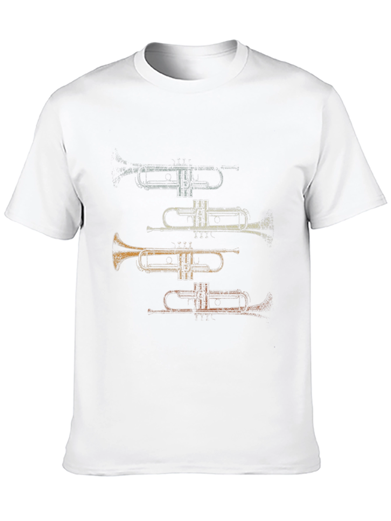 Trumpet Stack Graphic Tee - Musicians Casual Wear
