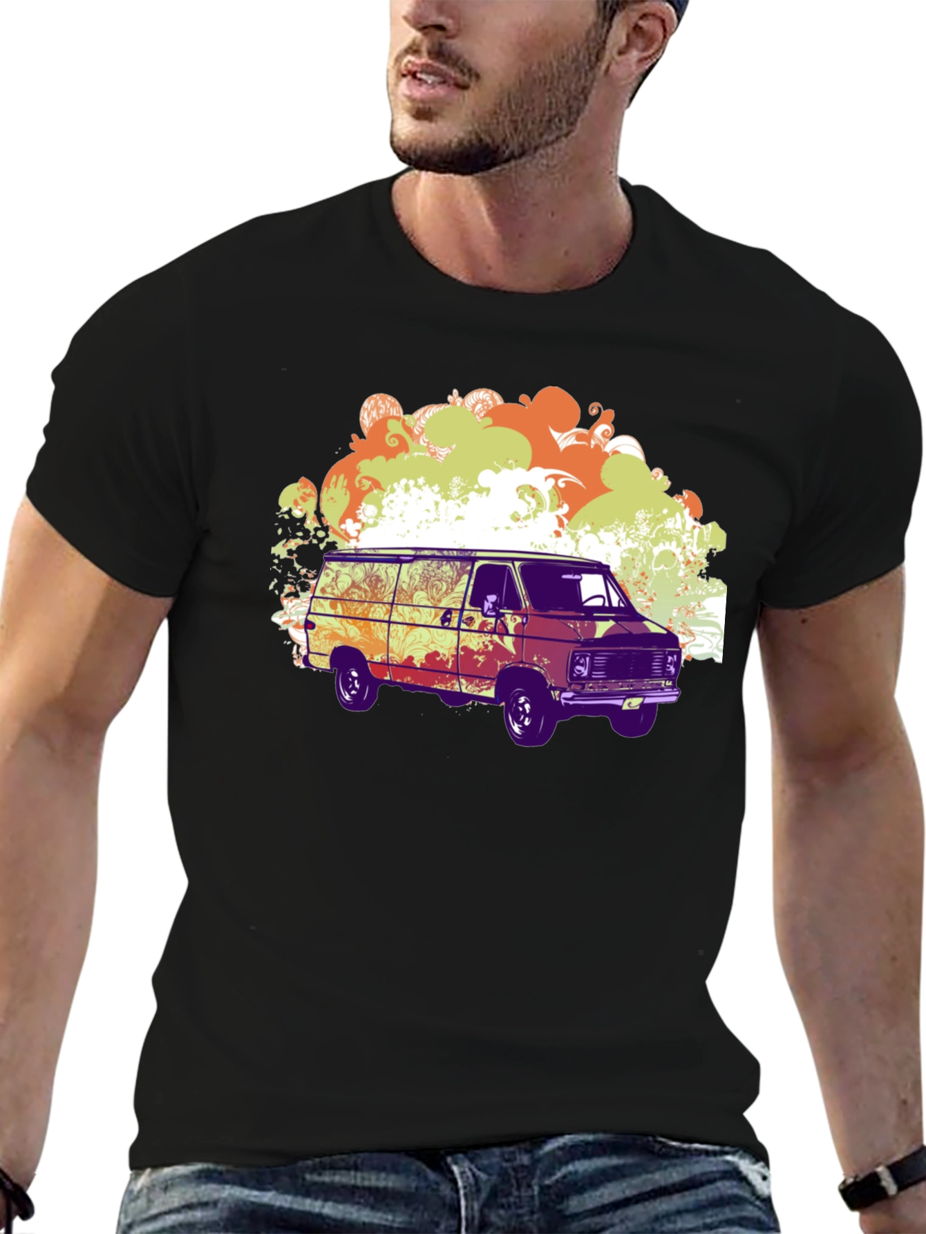 Retro Van Graphic Tee - Black