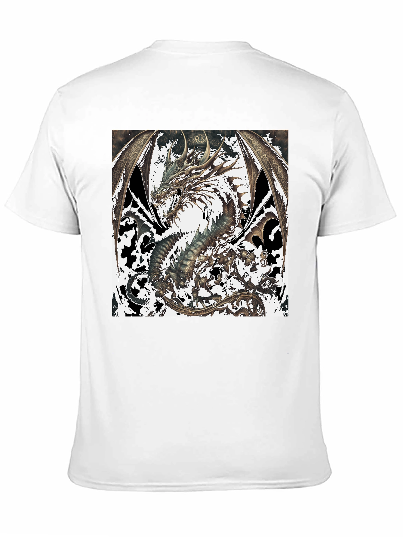 Dragon Graphic Print Black Tee