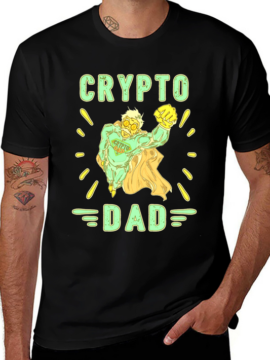 Crypto Dad Superhero T-Shirt - Fun Gift for Cryptocurrency Enthusiasts
