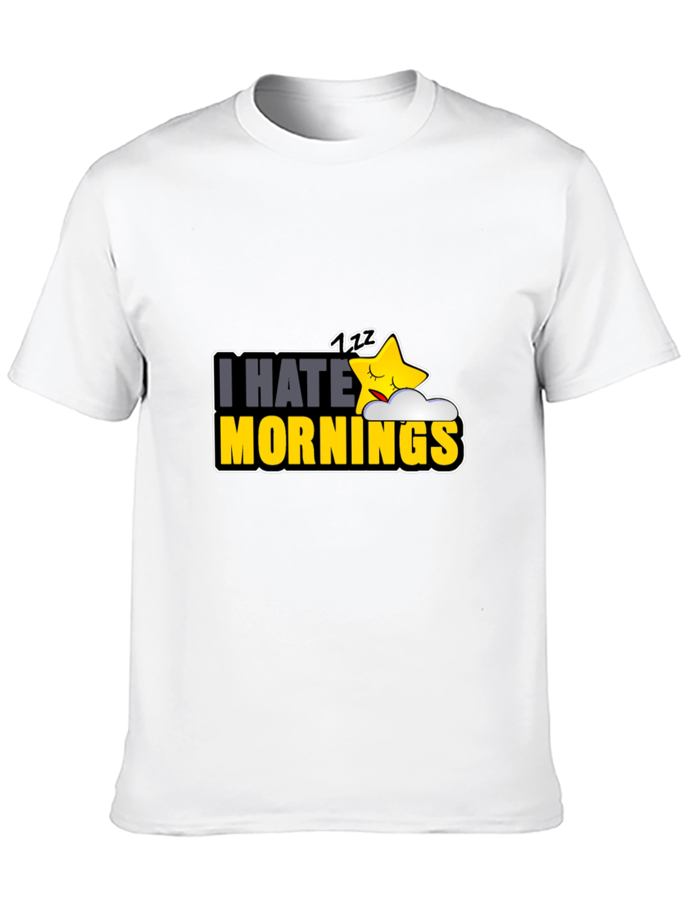 I Hate Mornings Black Graphic Tee