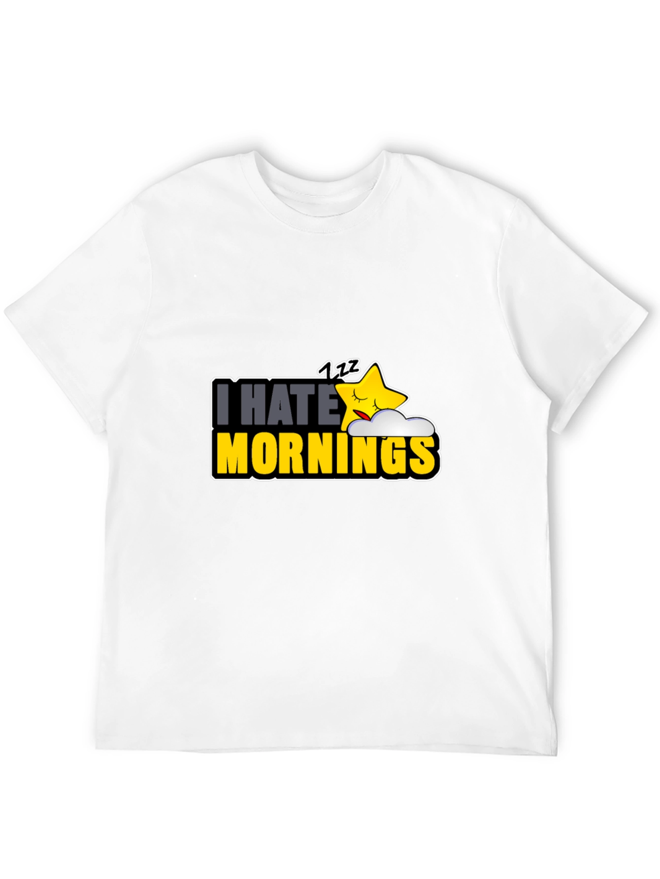 I Hate Mornings Black Graphic Tee