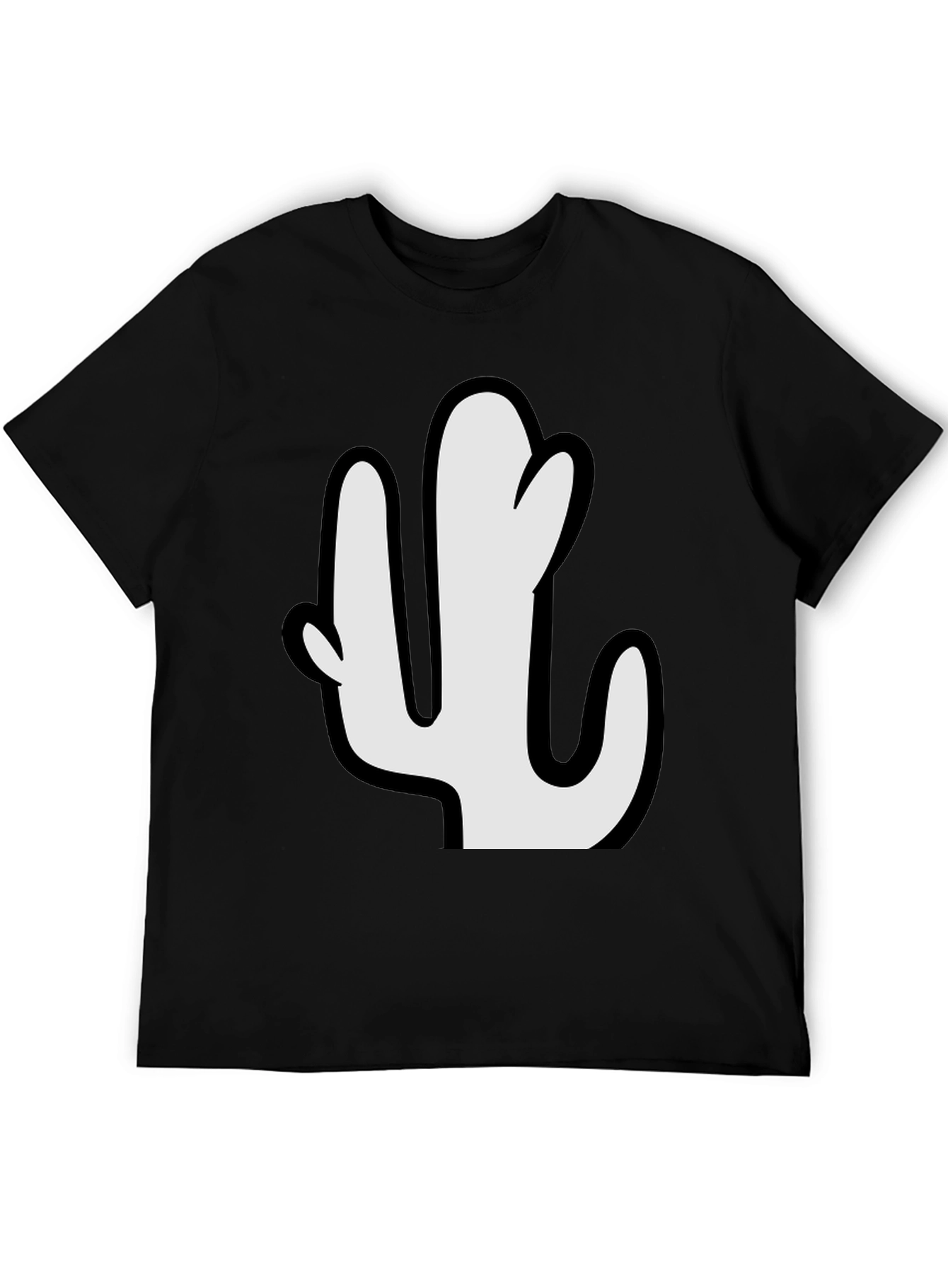 Cactus Graphic Tee - Stylish Black T-Shirt
