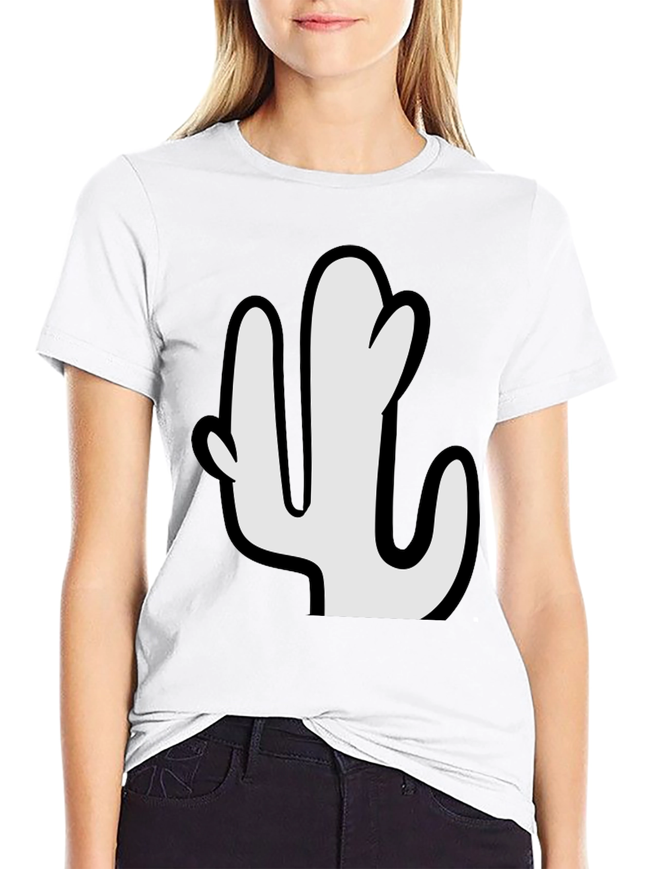Cactus Graphic Tee - Stylish Black T-Shirt