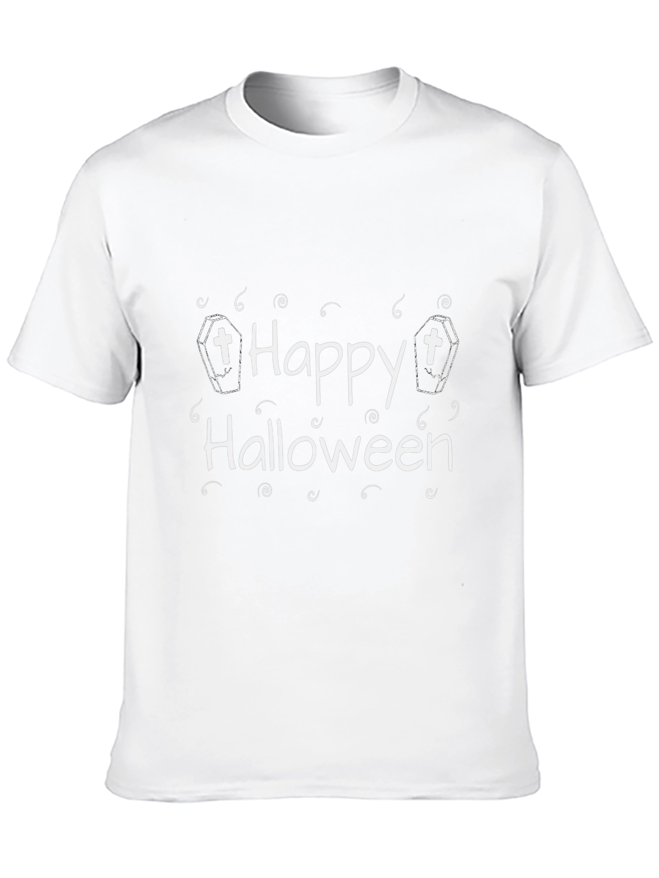 Happy Halloween Coffin Graphic T-Shirt