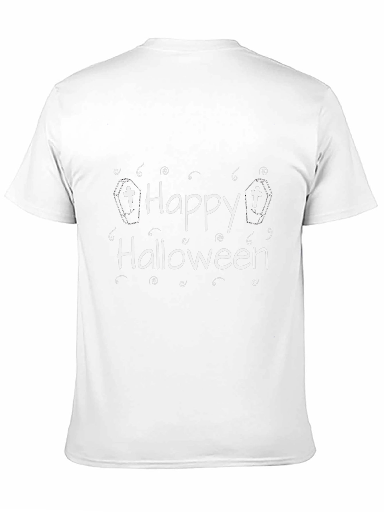 Happy Halloween Coffin Graphic T-Shirt