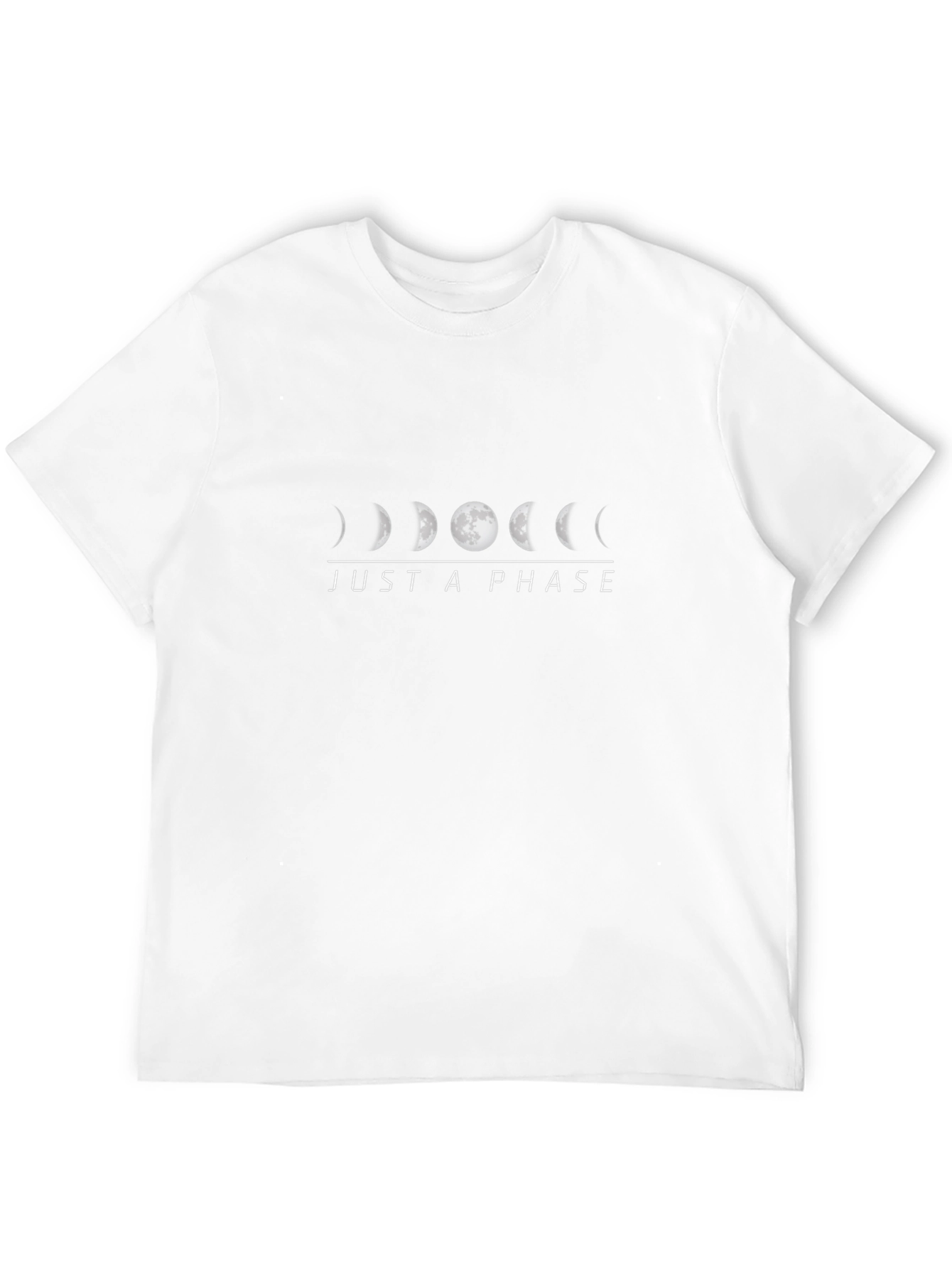 Just a Phase Black T-Shirt - Moon Cycle Design