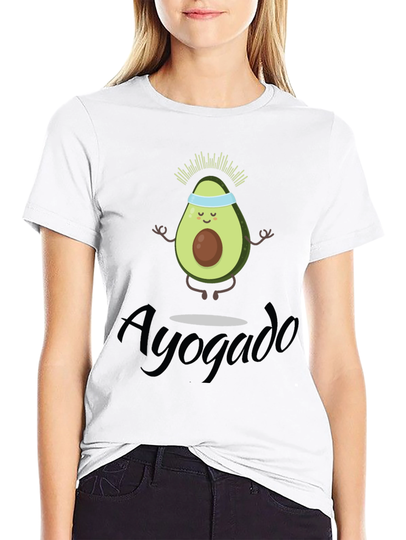 Ayogado Yoga Avocado T-Shirt Funny Tee
