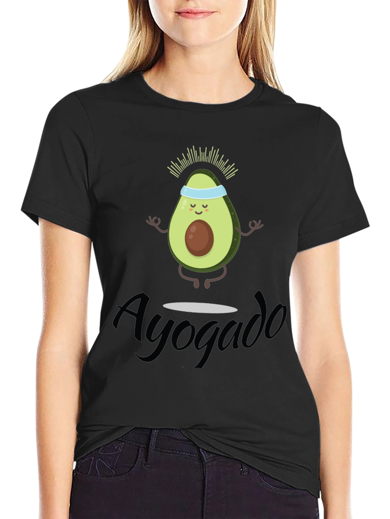 Ayogado Yoga Avocado T-Shirt Funny Tee