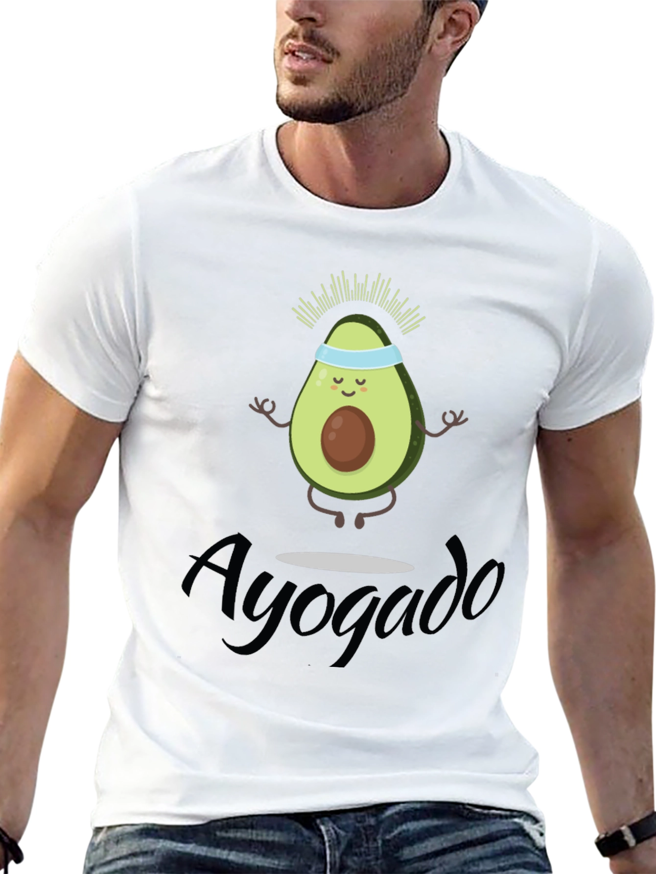 Ayogado Yoga Avocado T-Shirt Funny Tee