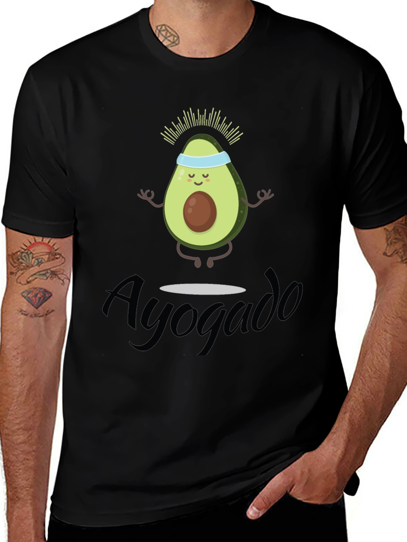 Ayogado Yoga Avocado T-Shirt Funny Tee