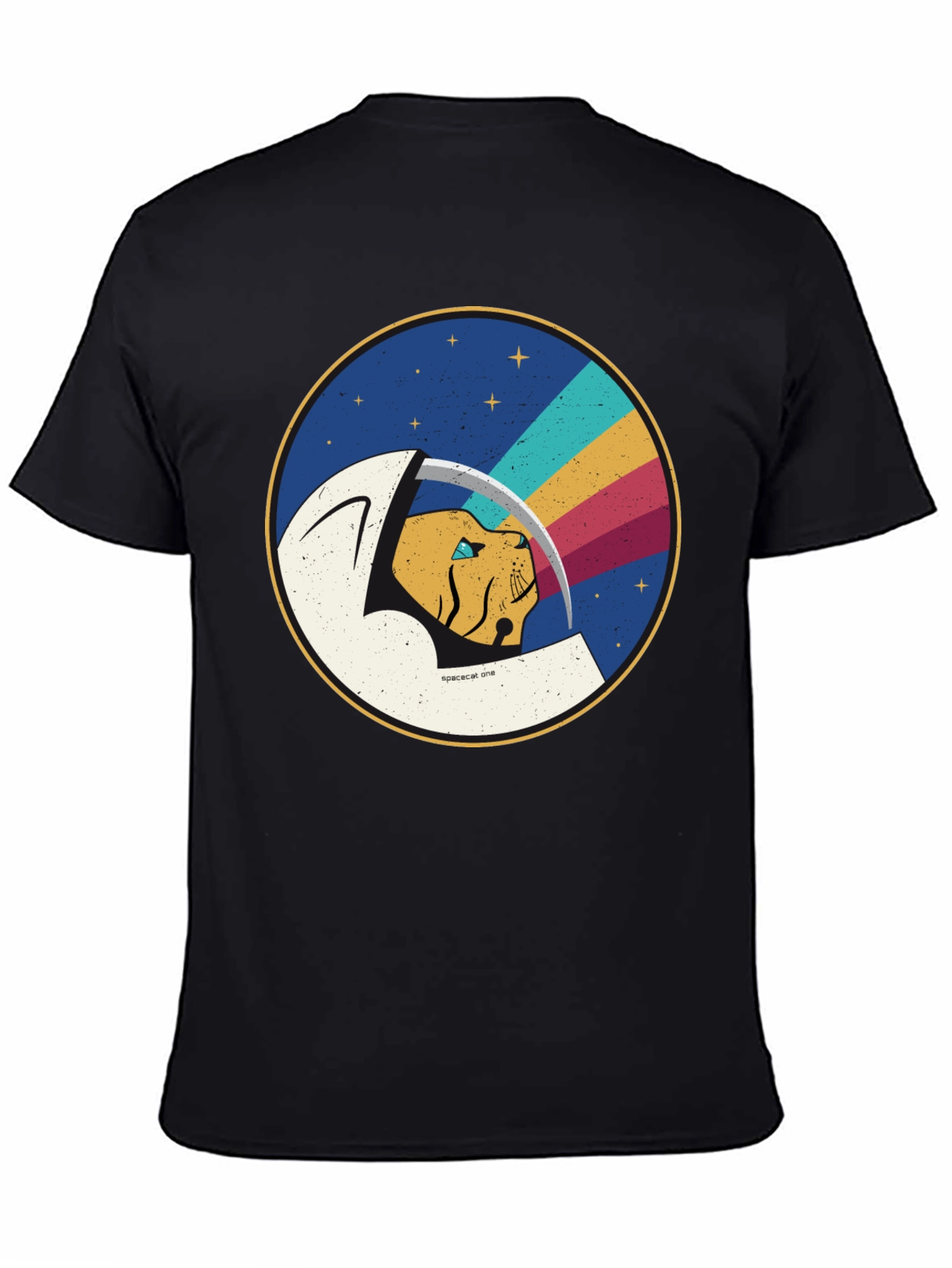 Space Cat Graphic T-Shirt - Cool Crew Neck Tee