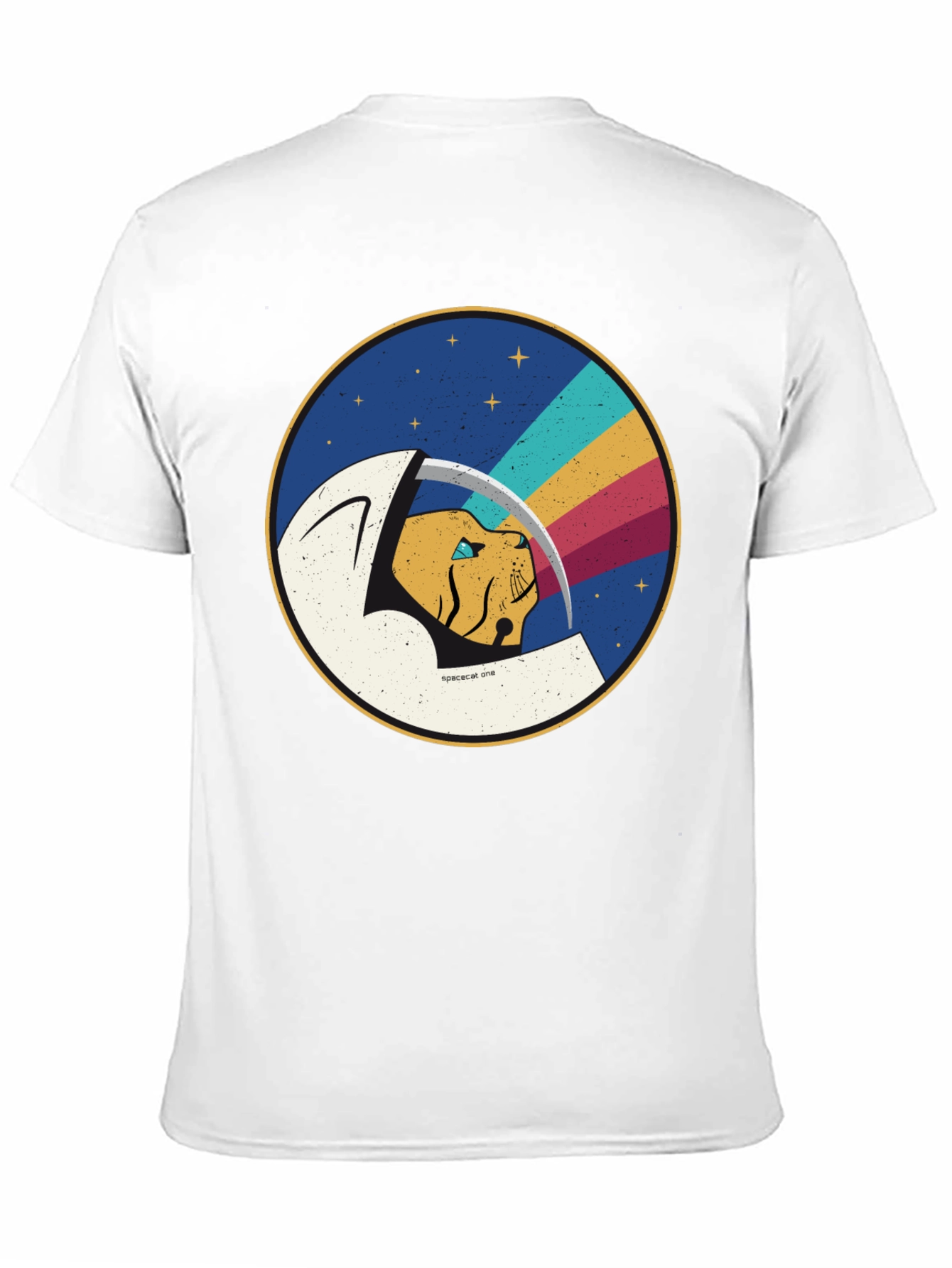 Space Cat Graphic T-Shirt - Cool Crew Neck Tee