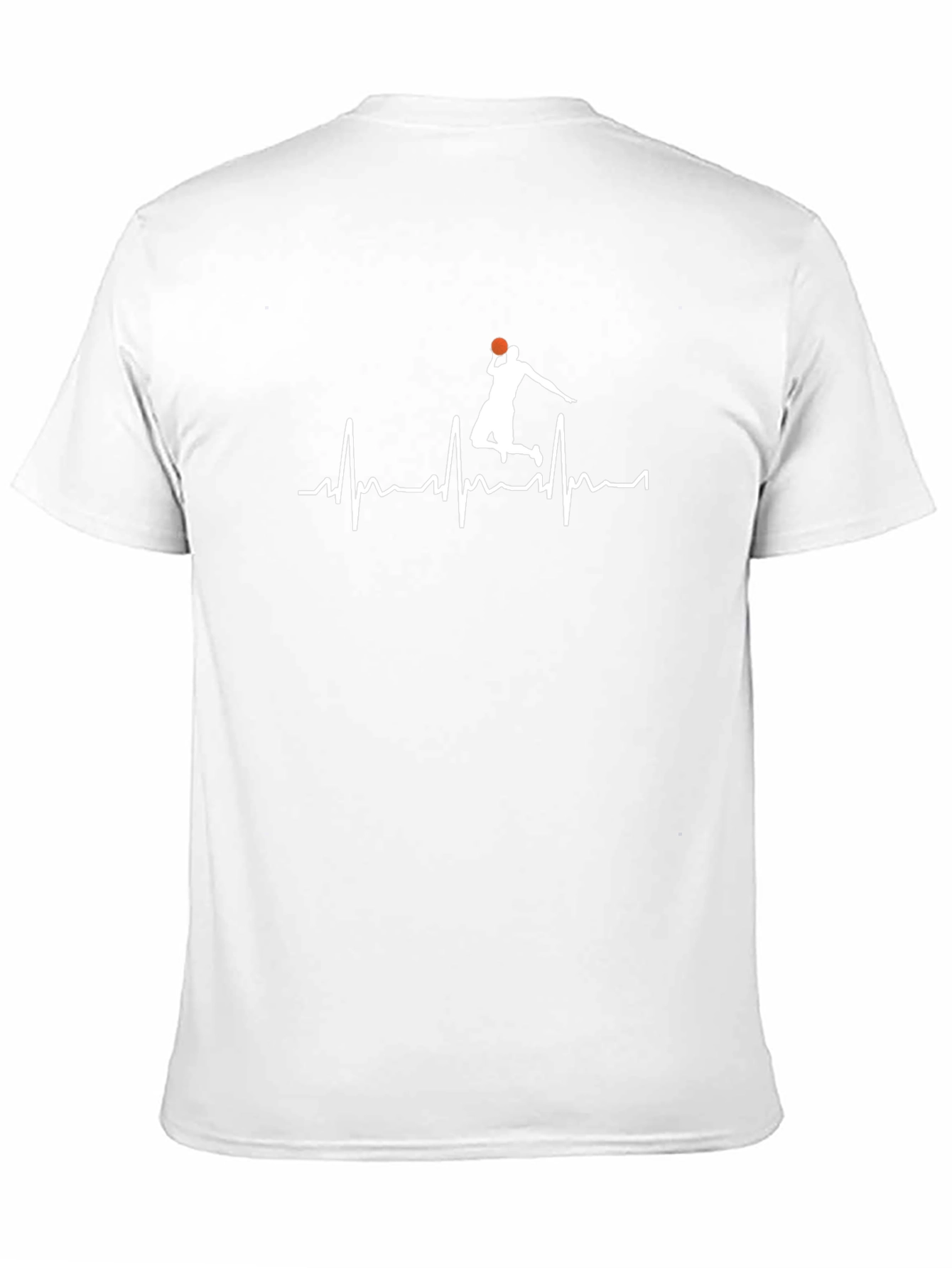 Basketball Heartbeat Graphic Tee - Black