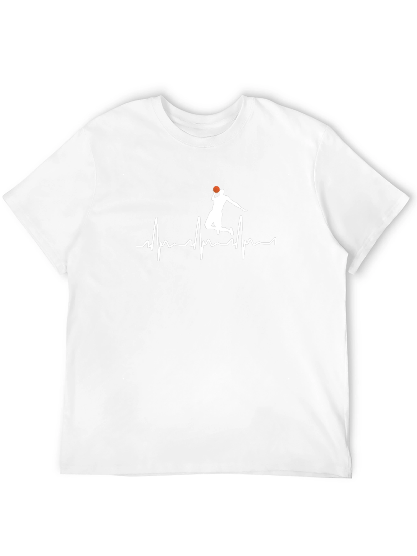 Basketball Heartbeat Graphic Tee - Black