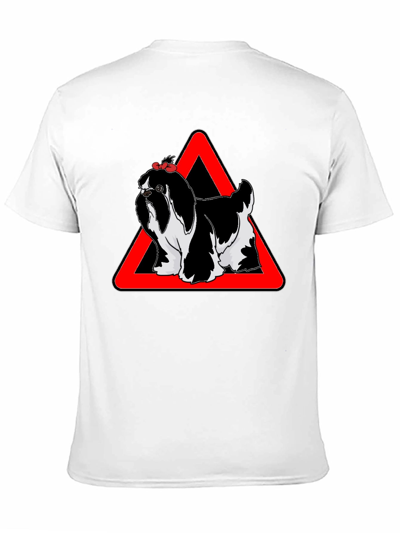 Dog Warning T-Shirt Graphic Tee Novelty Shirt