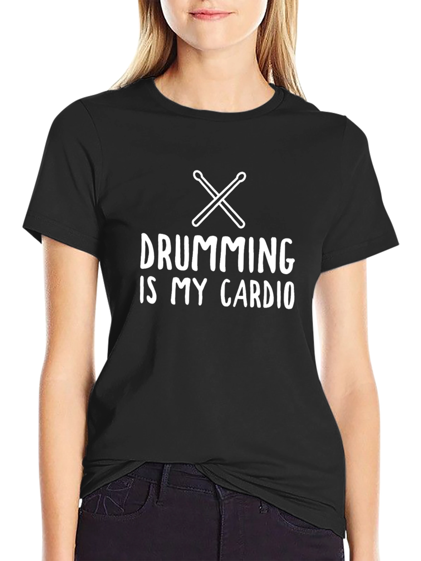 Drumming Is My Cardio T-Shirt Black