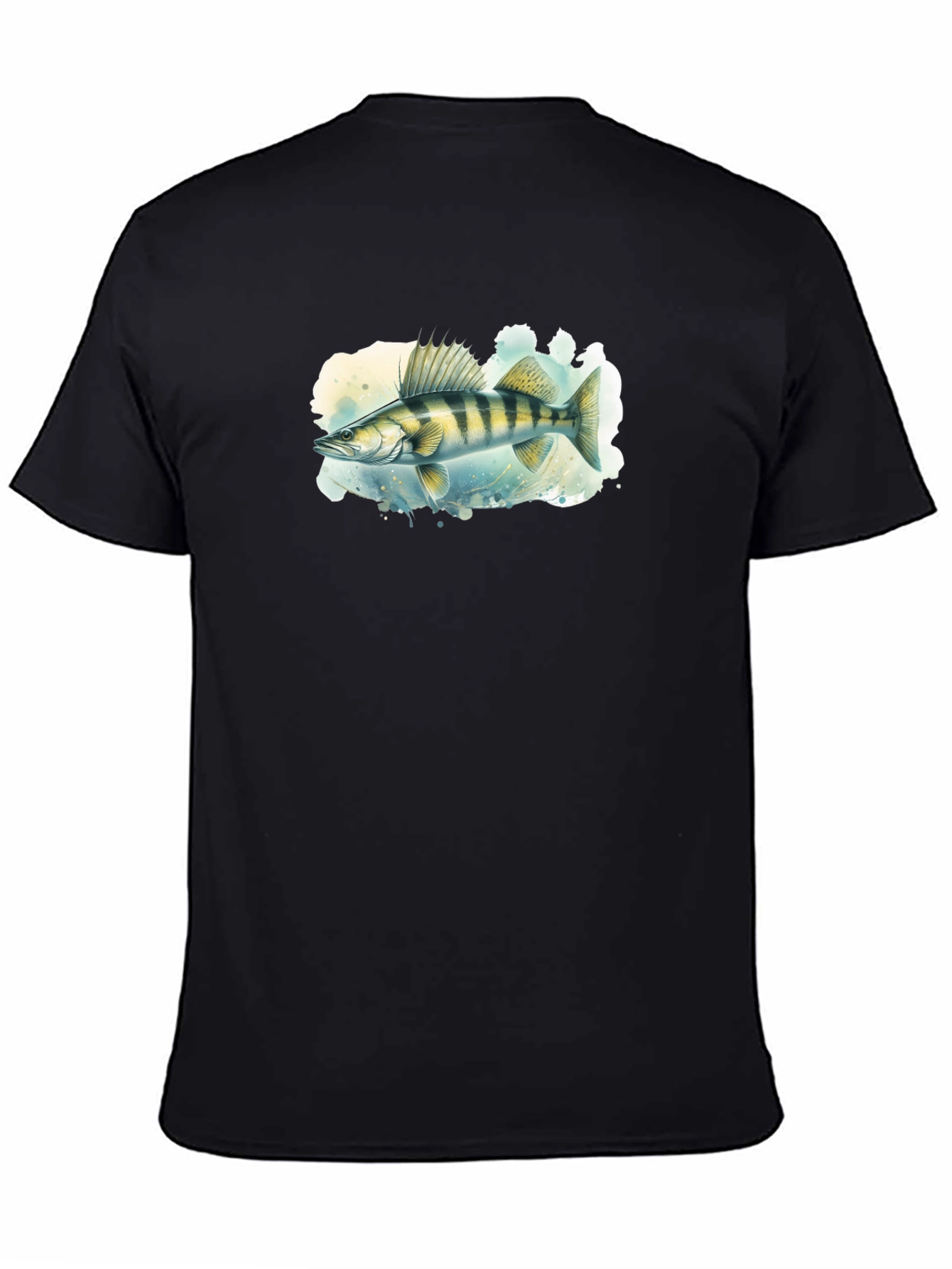 Walleye Fish Graphic Tee - Mens Black T-Shirt