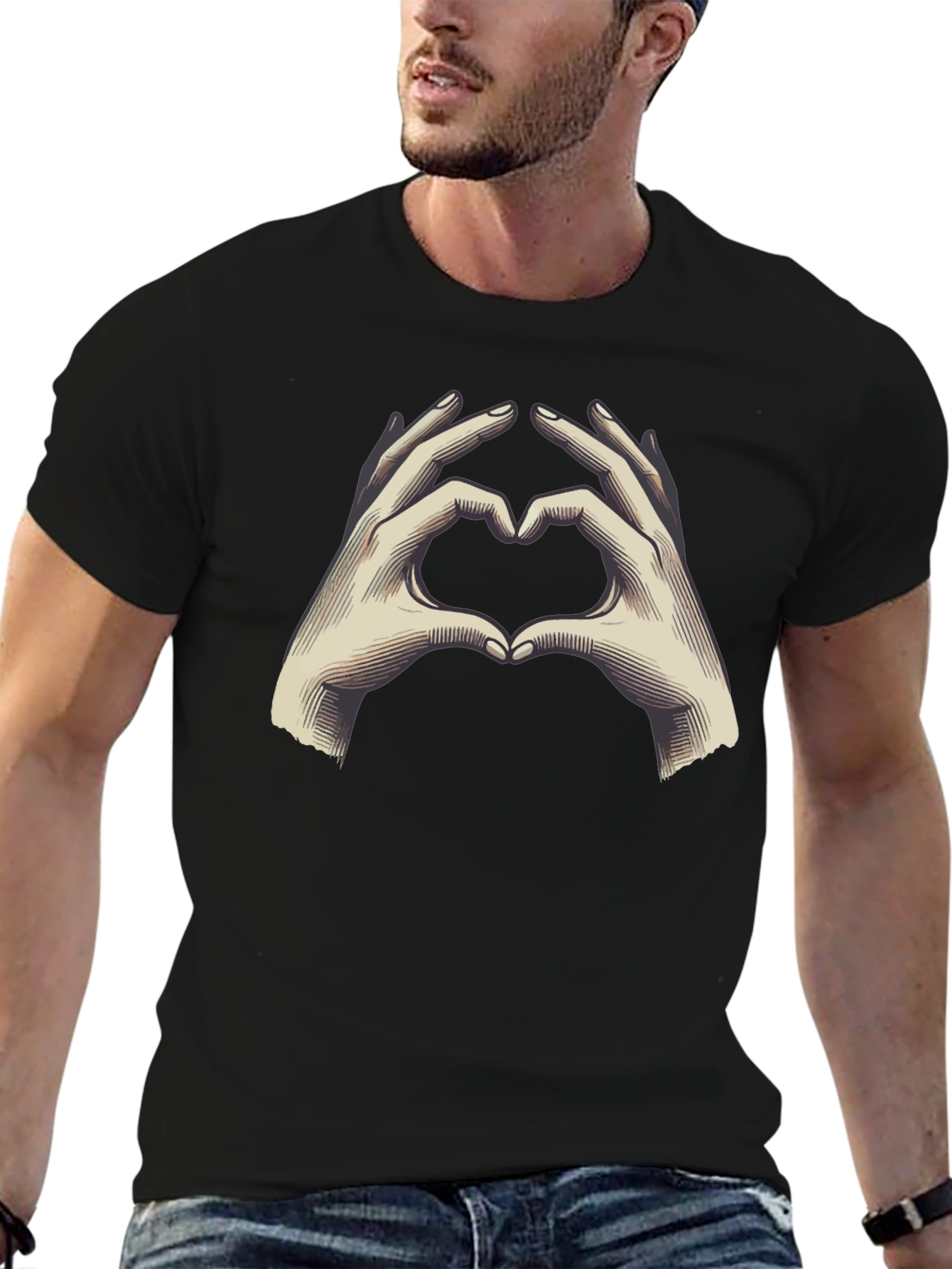 Heart Hands Graphic Tee - Express Yourself!