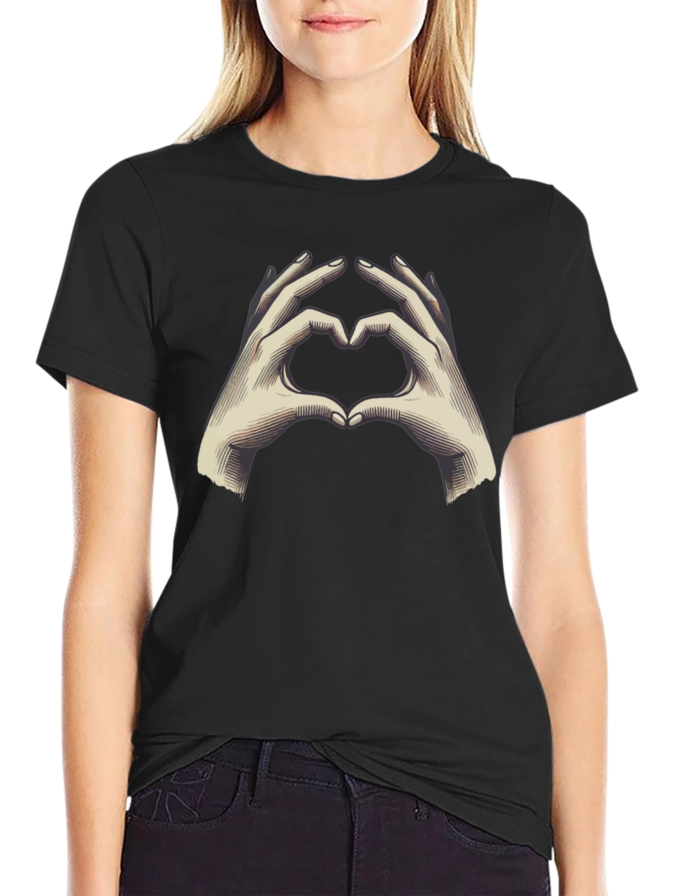 Heart Hands Graphic Tee - Express Yourself!