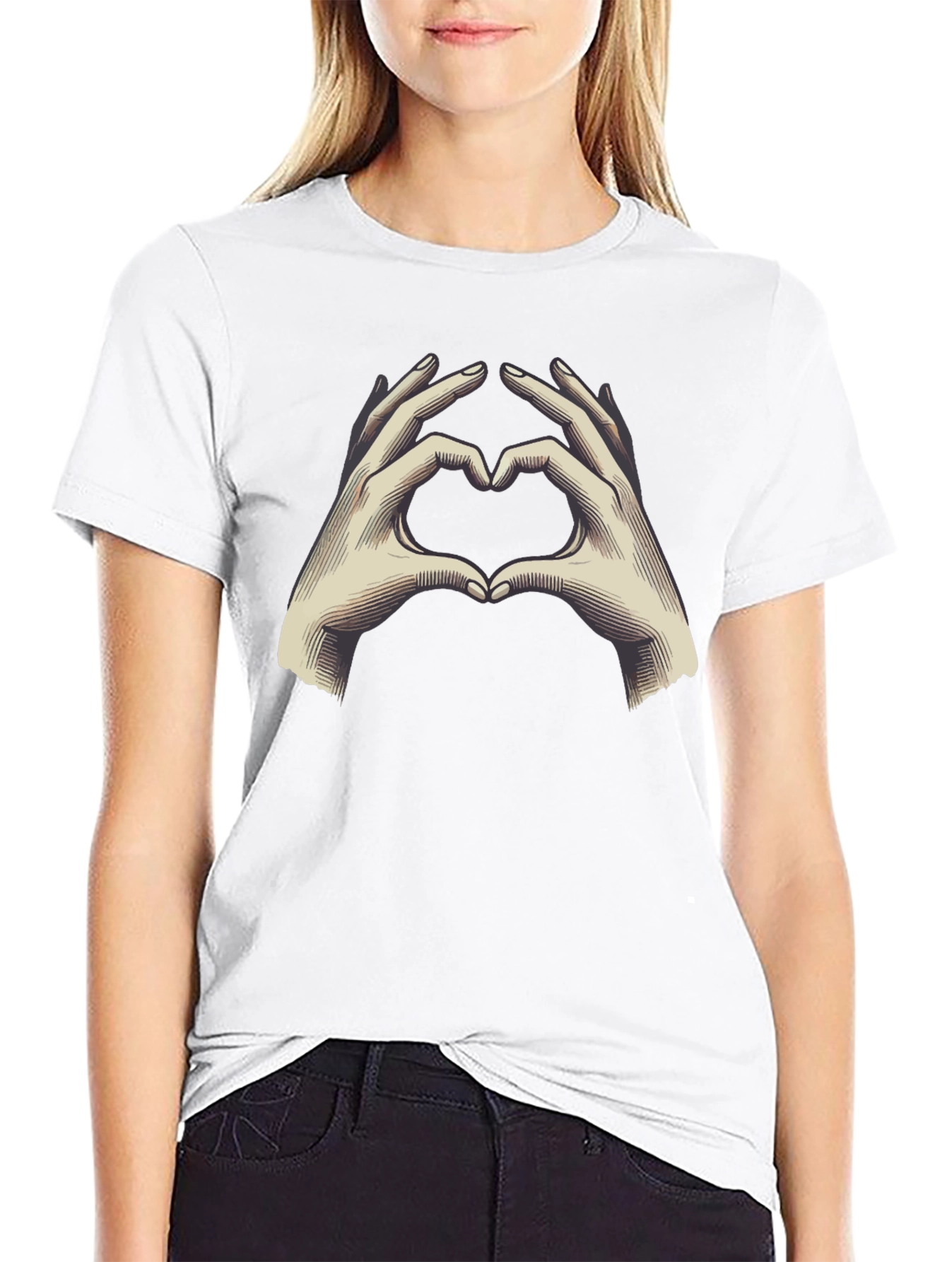 Heart Hands Graphic Tee - Express Yourself!