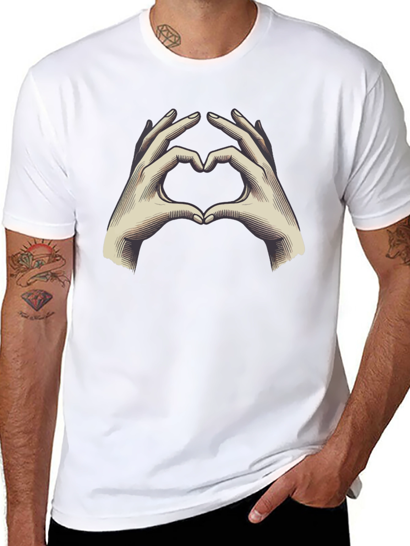 Heart Hands Graphic Tee - Express Yourself!