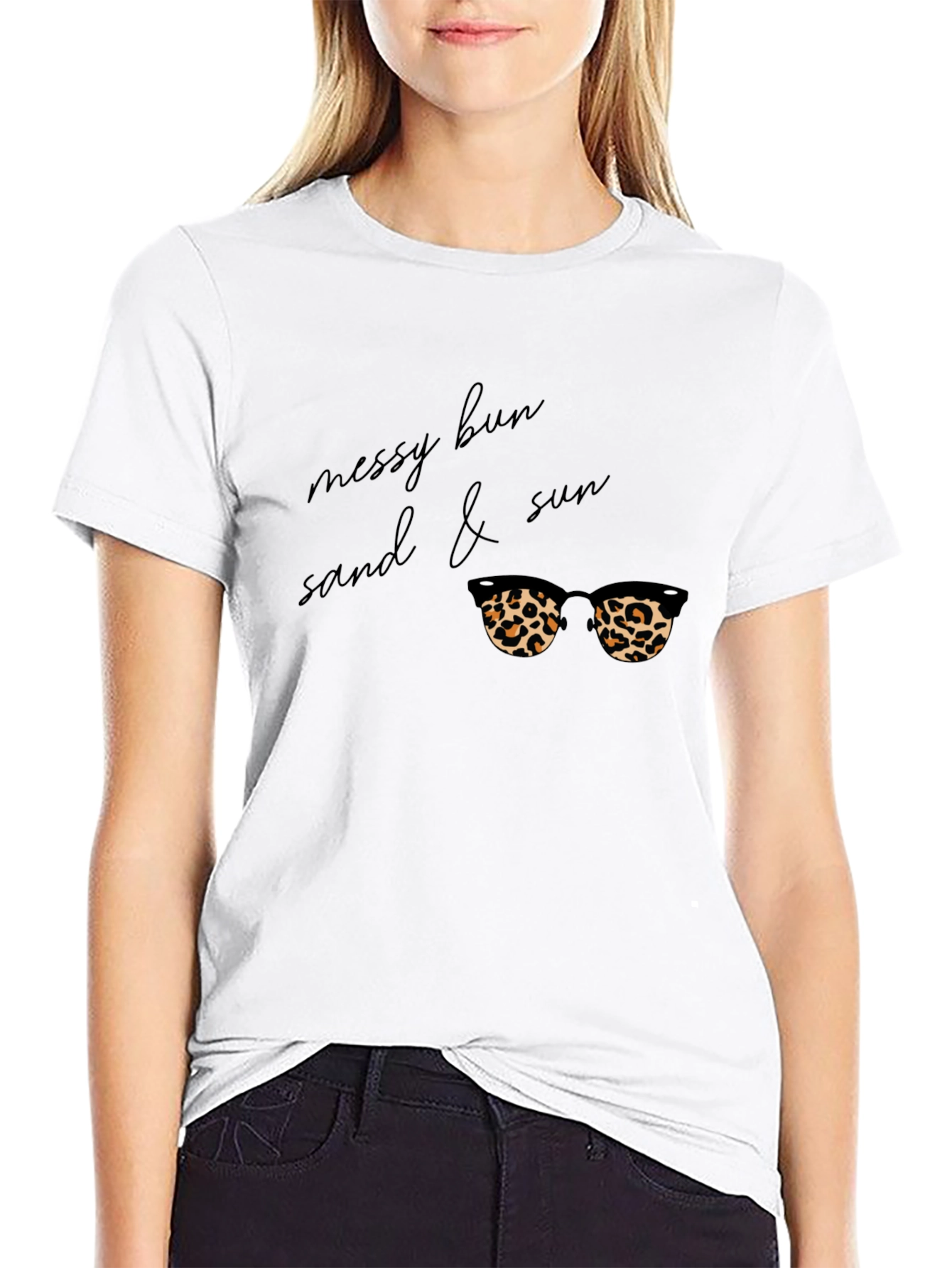 Messy Bun Sand & Sun Graphic Tee