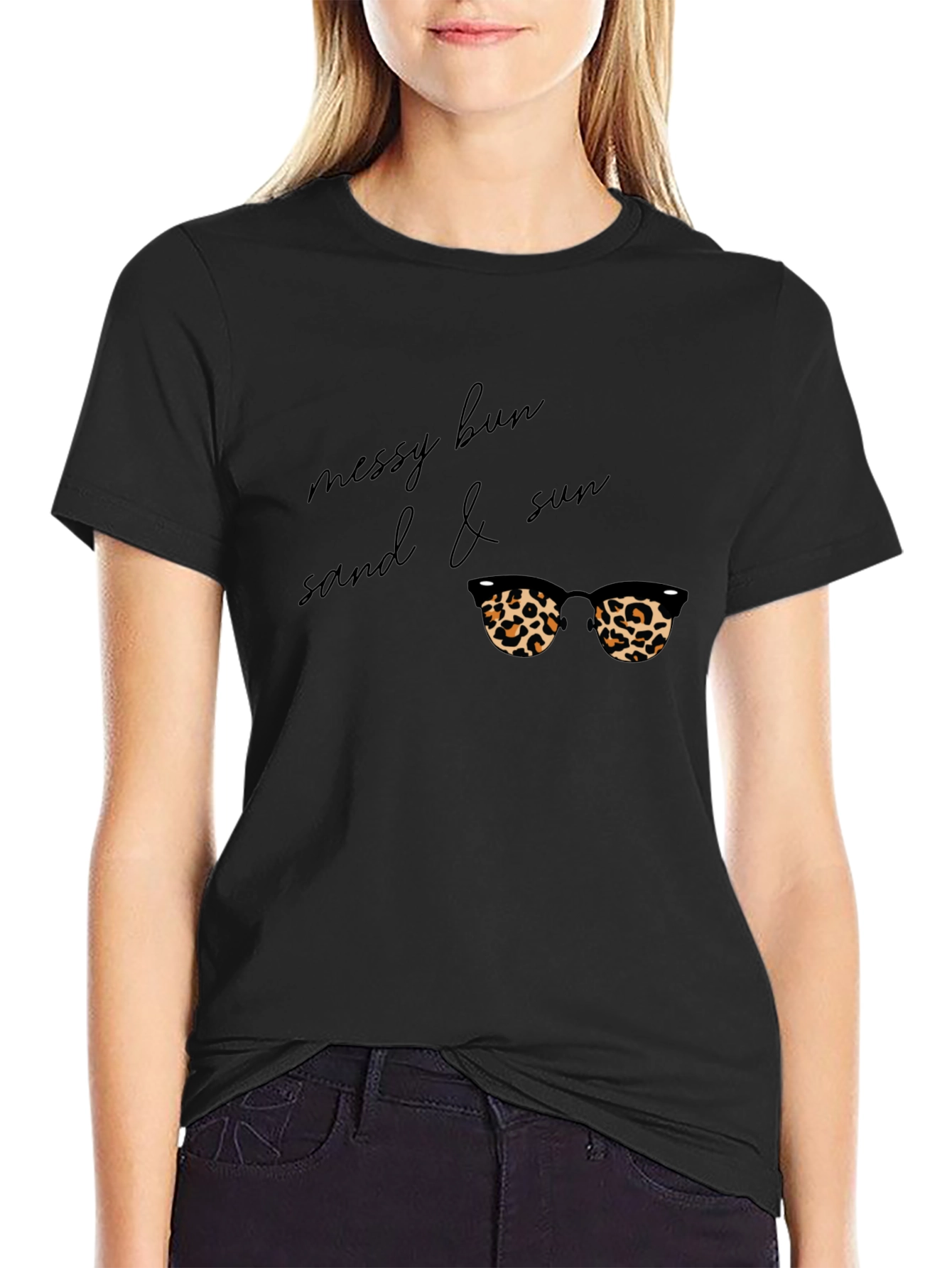 Messy Bun Sand & Sun Graphic Tee