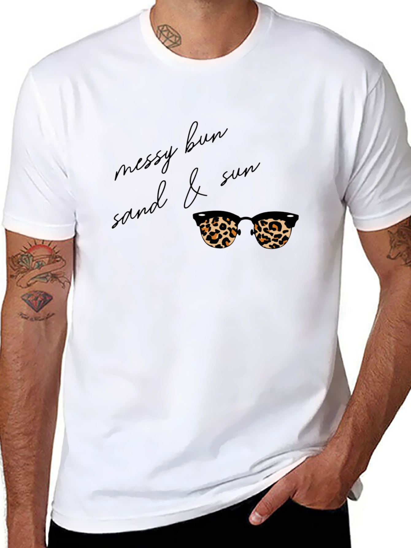 Messy Bun Sand & Sun Graphic Tee