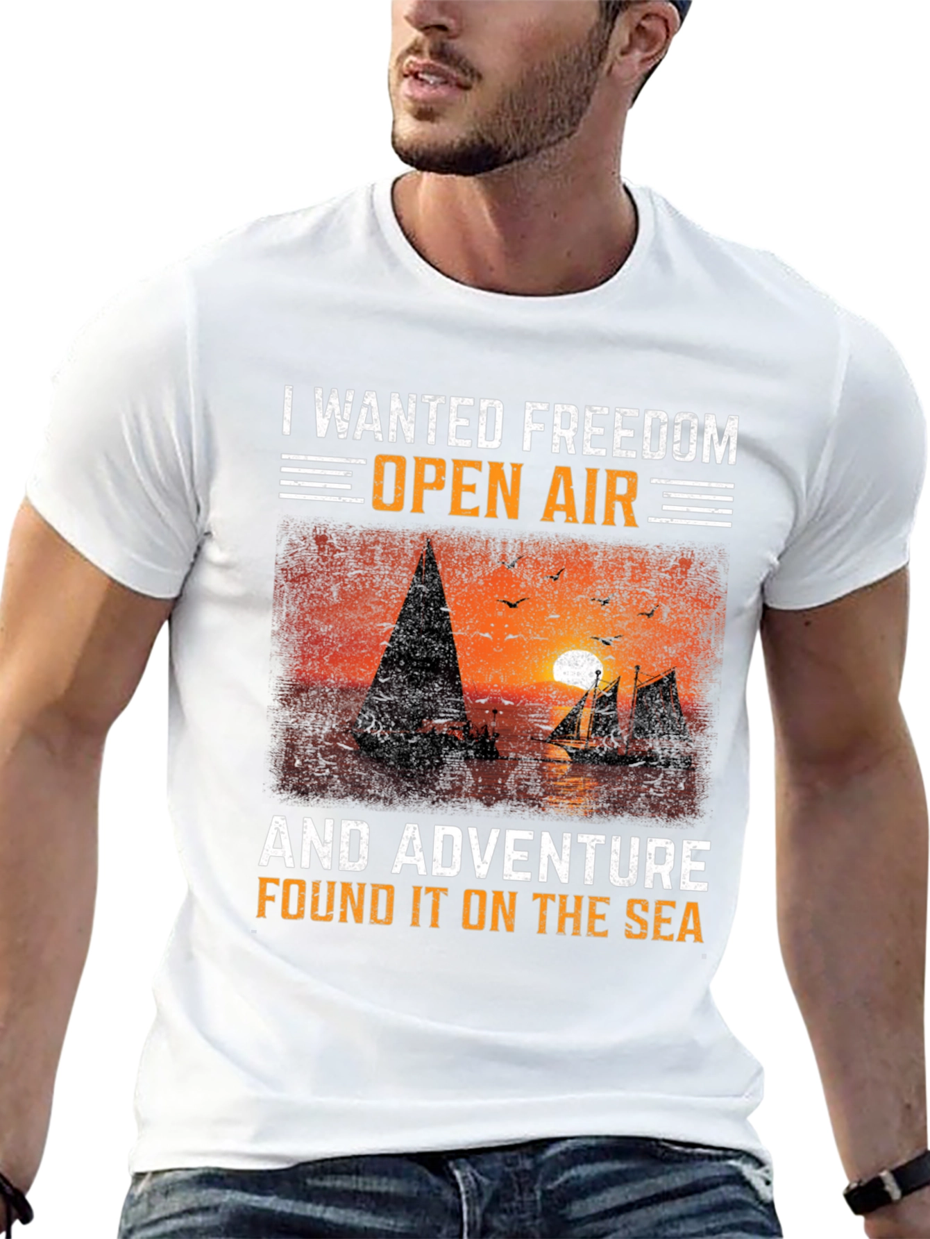 Freedom & Adventure Sea Graphic T-Shirt