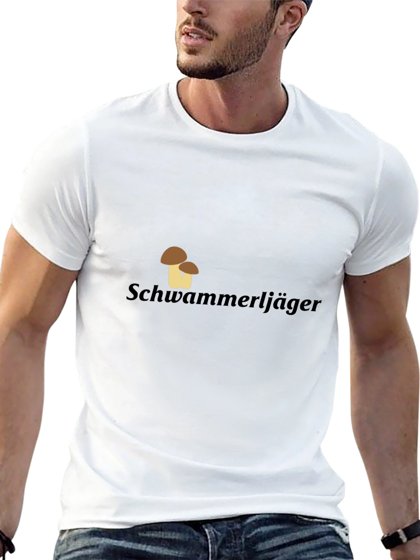 Schwammerljäger Mushroom Hunter Black T-Shirt