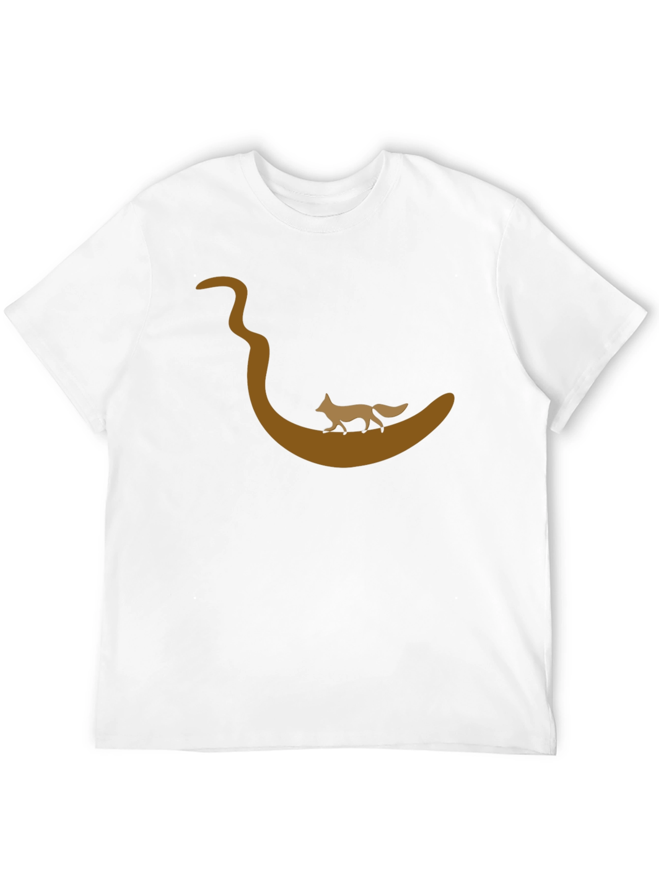 Fox on River T-Shirt - Black Cotton Tee