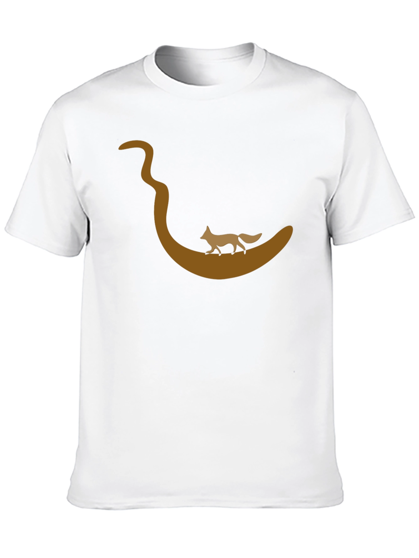 Fox on River T-Shirt - Black Cotton Tee