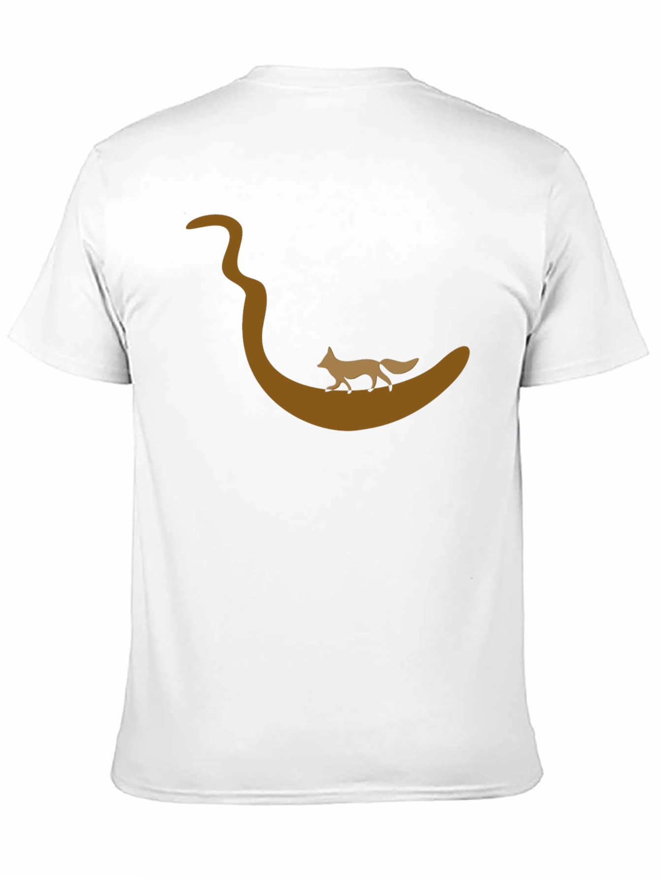 Fox on River T-Shirt - Black Cotton Tee