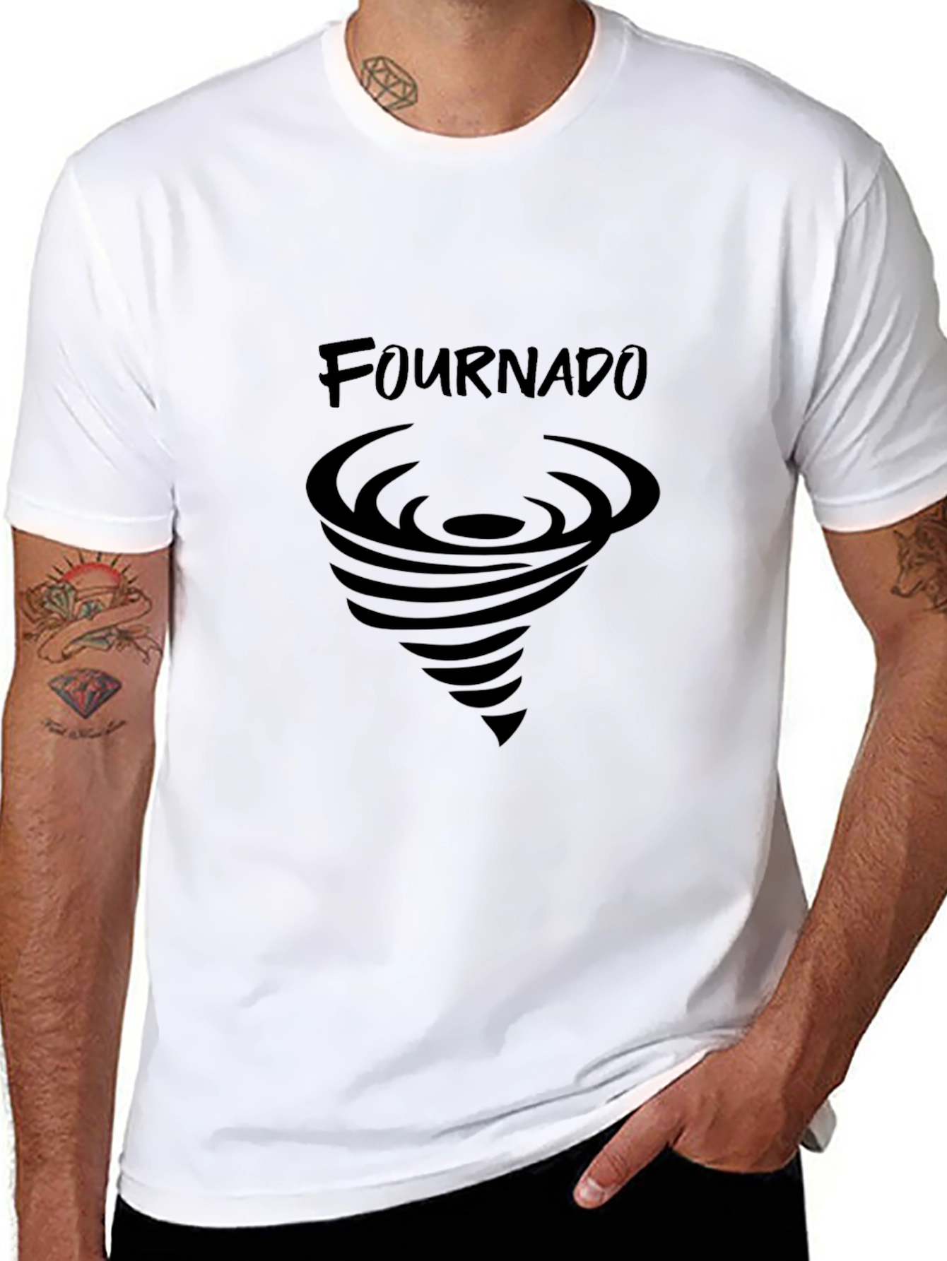 Fournado Black Graphic T-Shirt