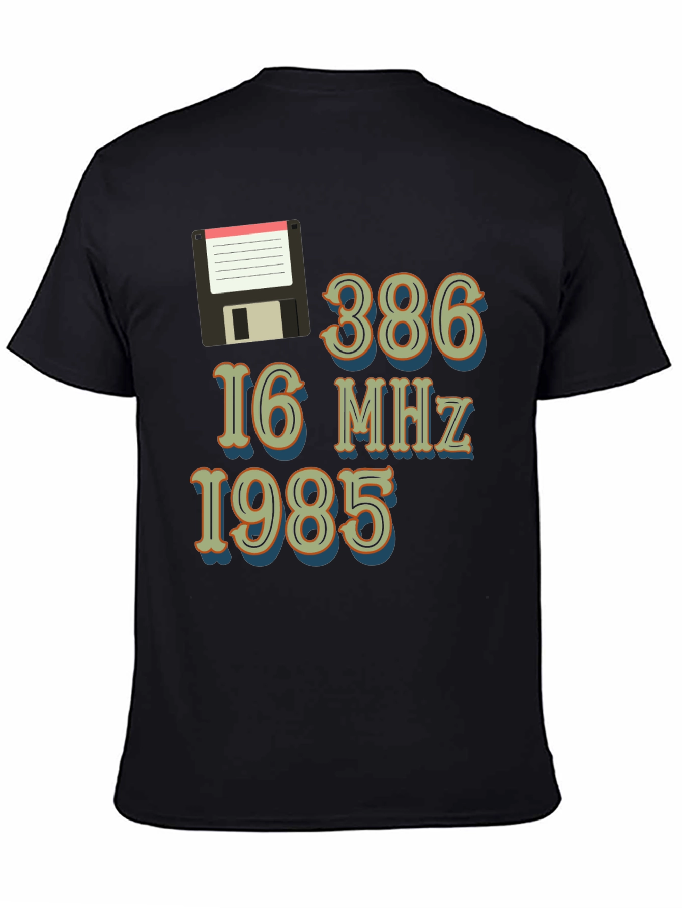 Retro PC Specs T-Shirt - 386 16 MHz 1985