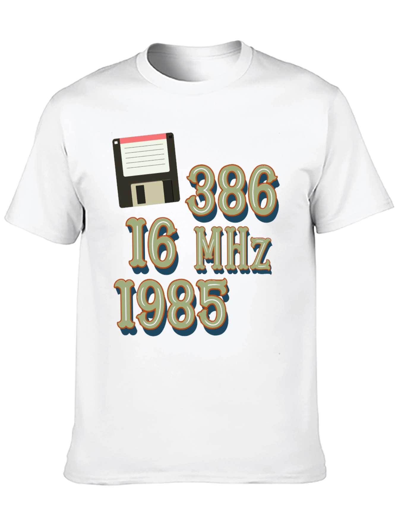 Retro PC Specs T-Shirt - 386 16 MHz 1985