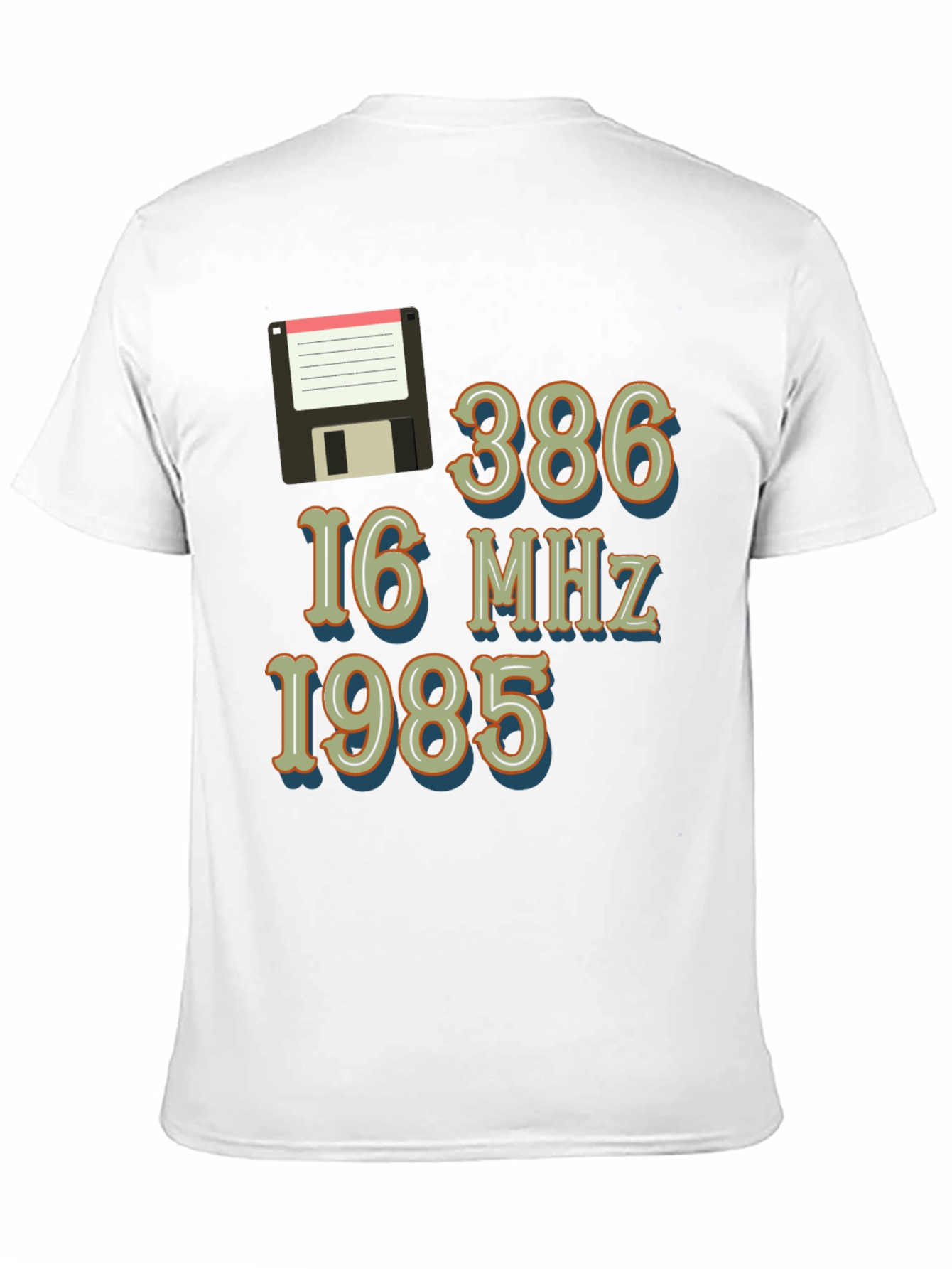 Retro PC Specs T-Shirt - 386 16 MHz 1985