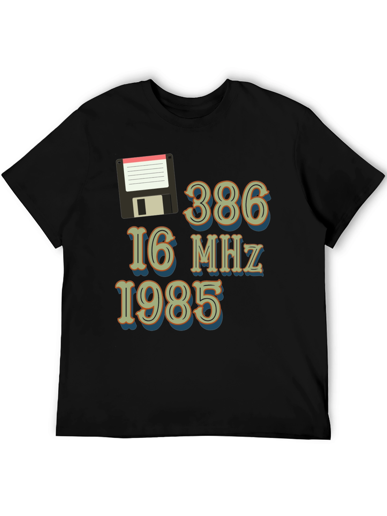 Retro PC Specs T-Shirt - 386 16 MHz 1985