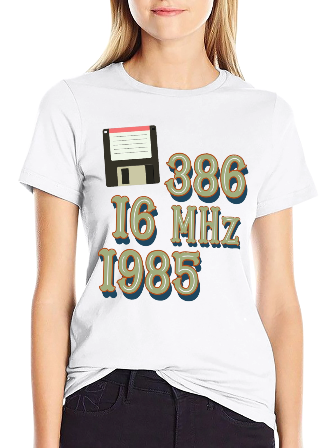 Retro PC Specs T-Shirt - 386 16 MHz 1985