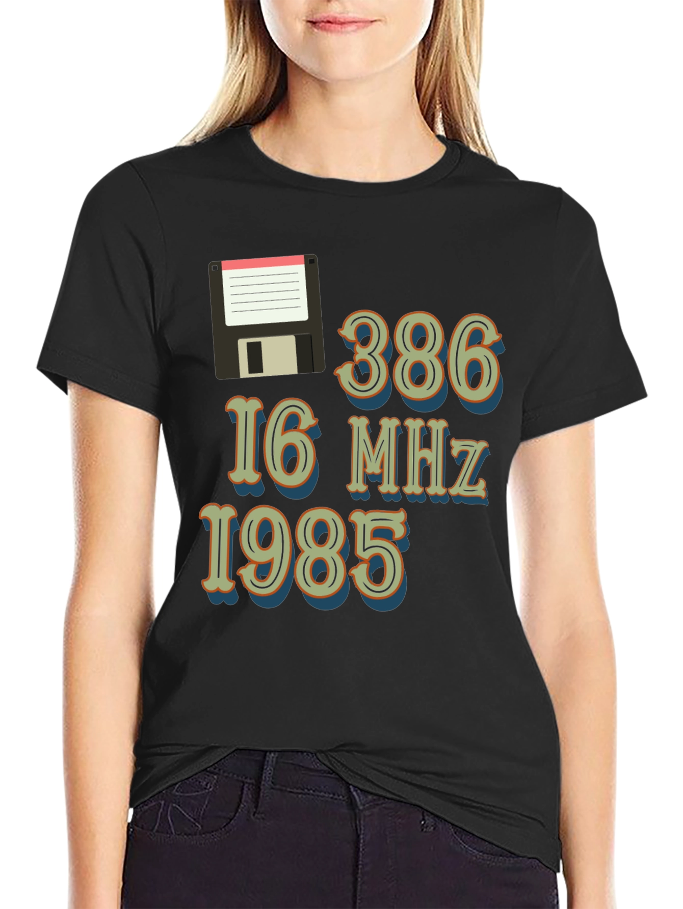 Retro PC Specs T-Shirt - 386 16 MHz 1985