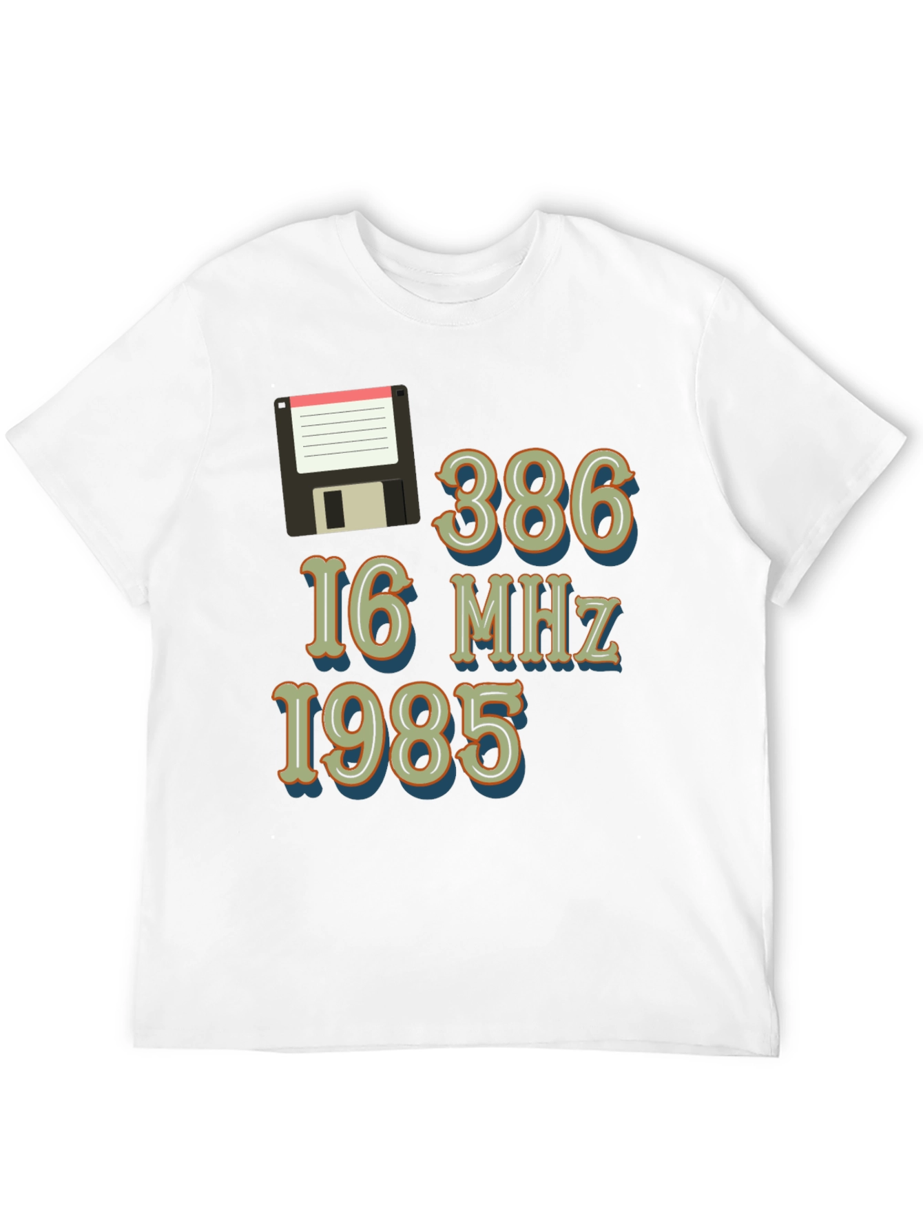 Retro PC Specs T-Shirt - 386 16 MHz 1985