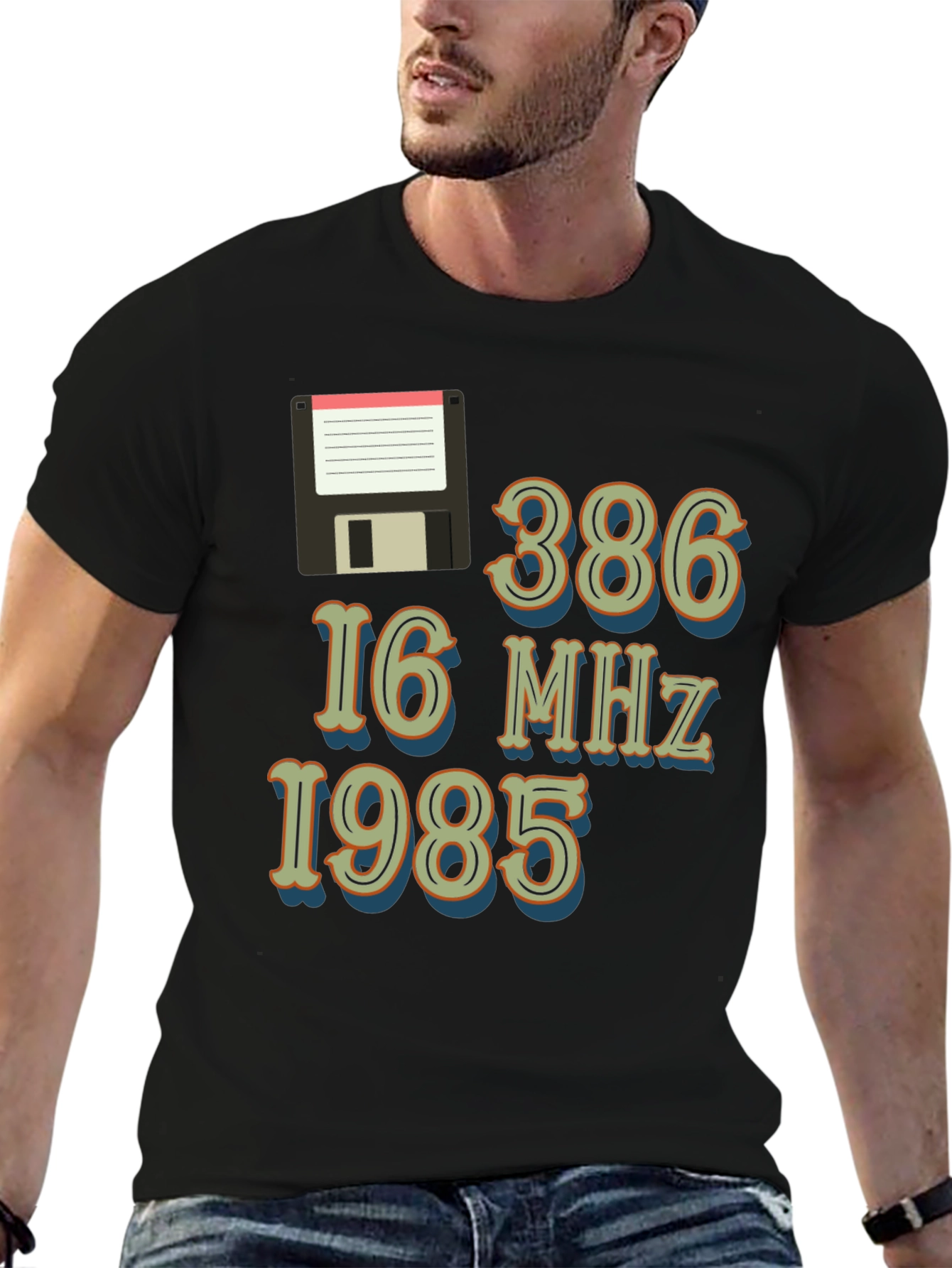 Retro PC Specs T-Shirt - 386 16 MHz 1985