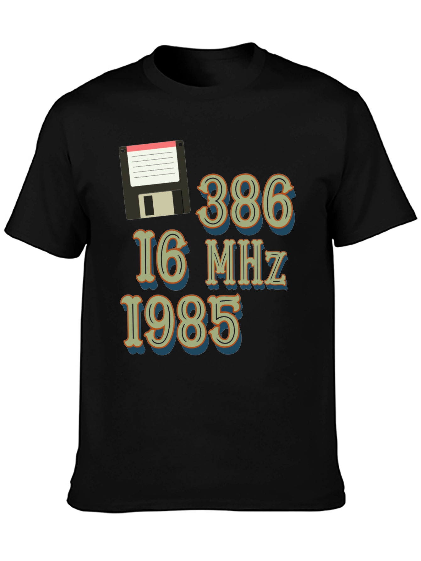 Retro PC Specs T-Shirt - 386 16 MHz 1985