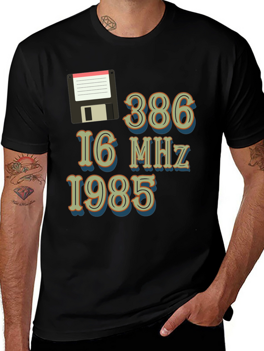 Retro PC Specs T-Shirt - 386 16 MHz 1985